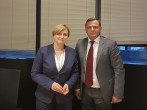 Anna Fotyga, Presedinta Subcomisiei de Aparare, si Andrei Nastase, presedintele Platformei Demnitate si Adevar