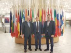 Johannes Cornelis Van Baalen, Președintele ALDE, Andrei Nastase, Președintele PDA, si Petras Austrevicius, Vicepreședinte ALDE și raportor al Parlametului European pentru Moldova