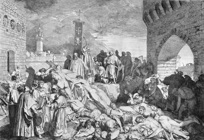 L0004057 The plague of Florence in 1348, as described in Boccaccio's